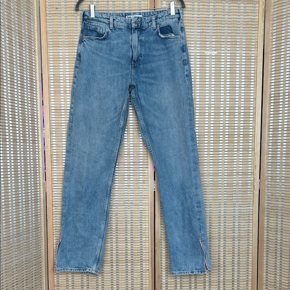 Zara Light Blue 100% Cotton Jeans - Picture 1 of 7